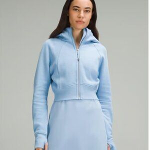 Lululemon Scuba full zip cropped hoodie Sinatra Blue Size 6
